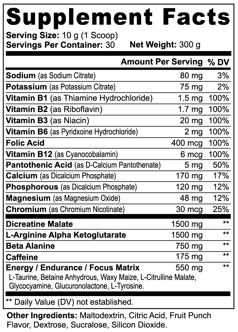 ArmForce Nitro Preworkout (Fruit Punch)