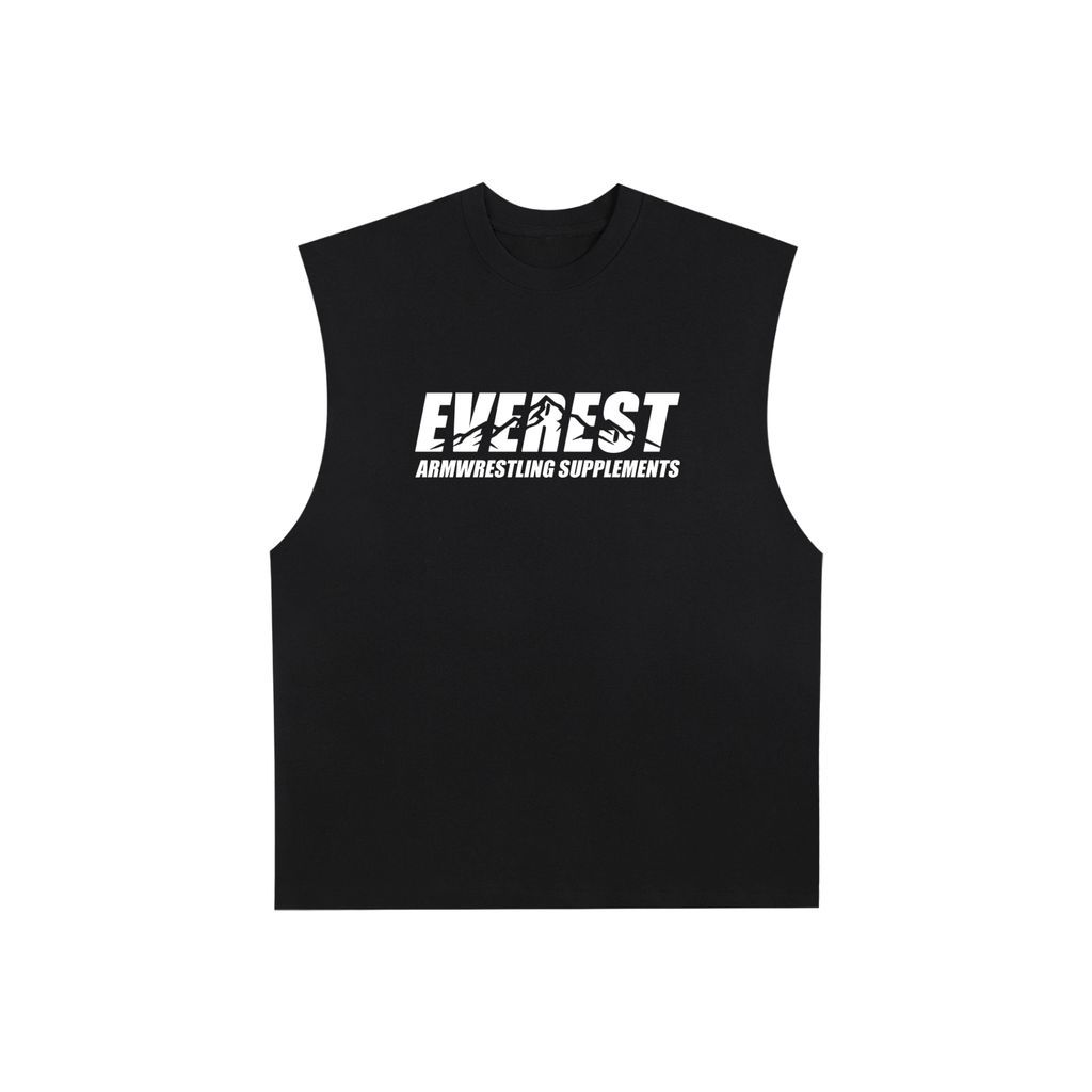 Logo Raw Edge Cotton Tank Top - Everest Armwrestling Supplements